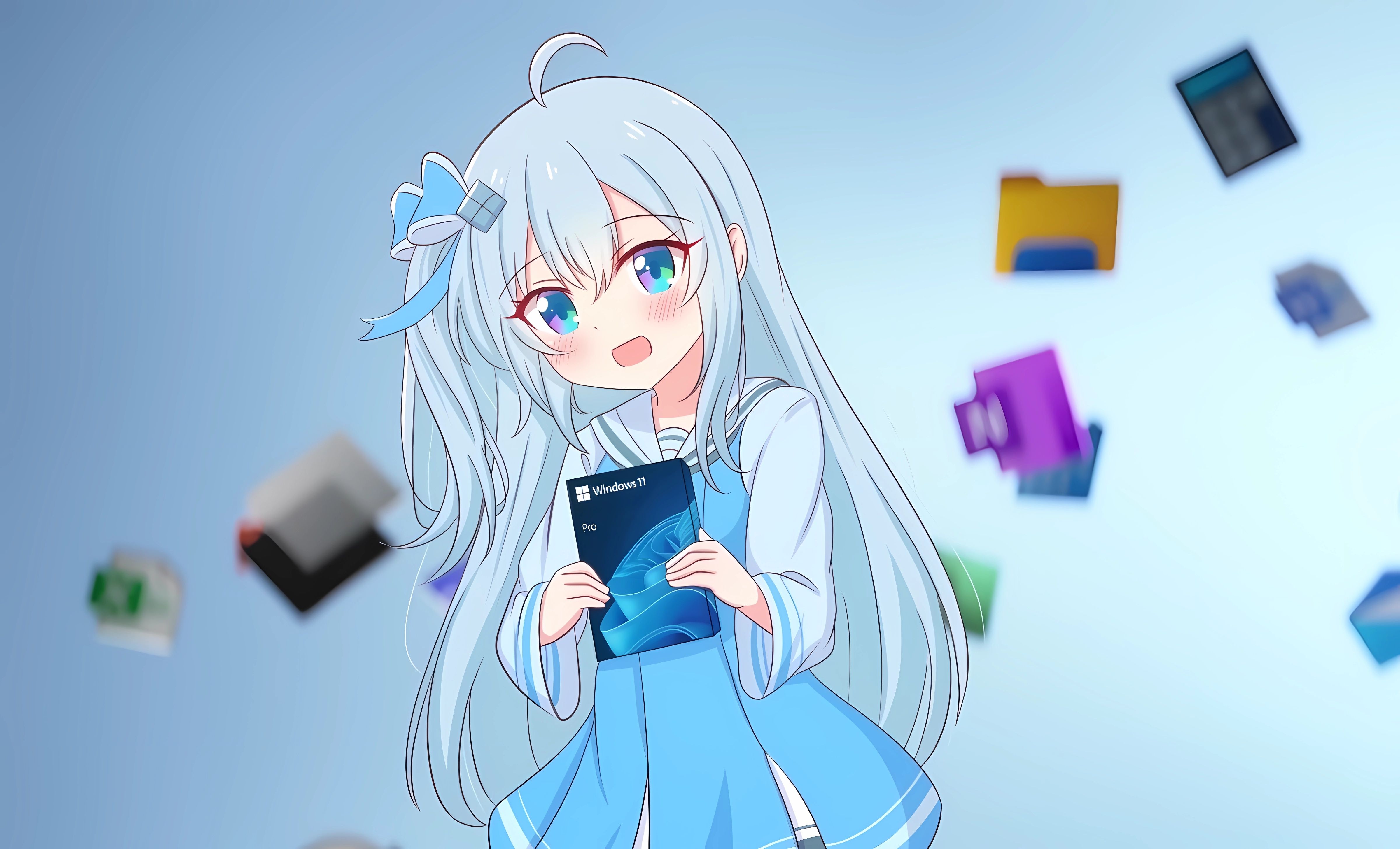 Windows、Pro、蓝色连衣裙 图片素材