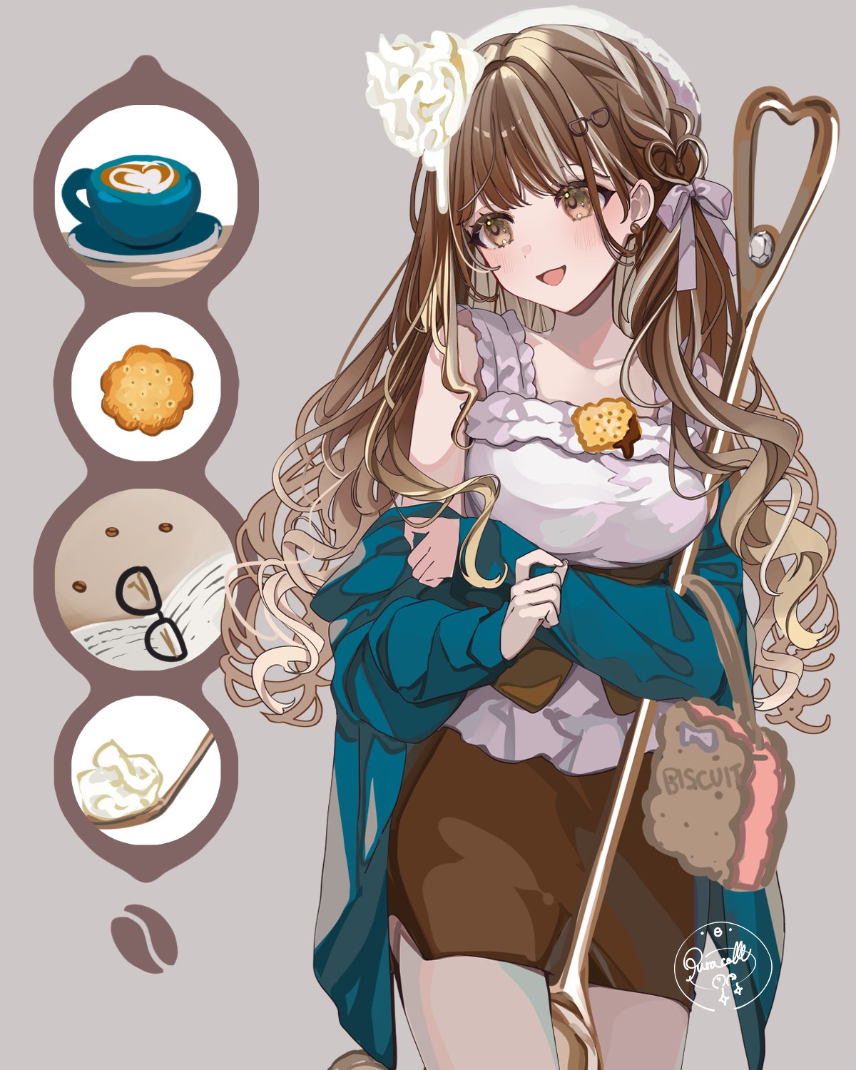 Biscuit、粉色帽子、粉色蝴蝶结 图片素材