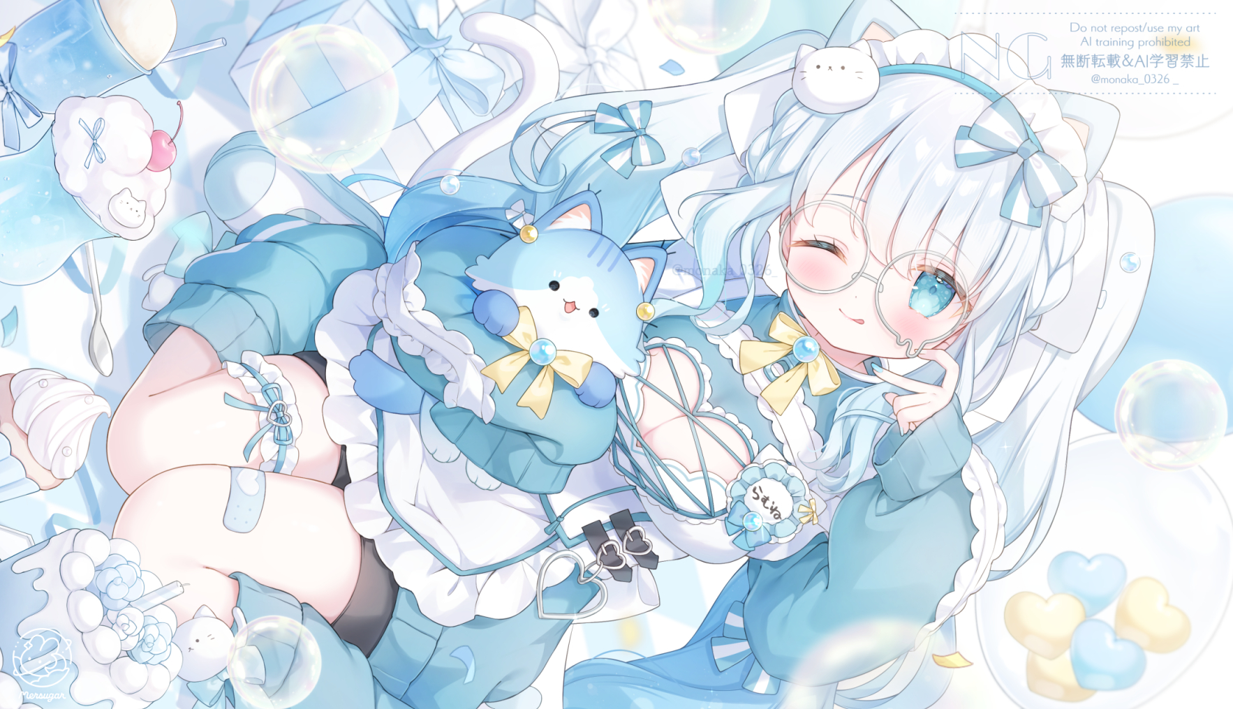 monaka、猫耳娘、猫耳装饰 图片素材